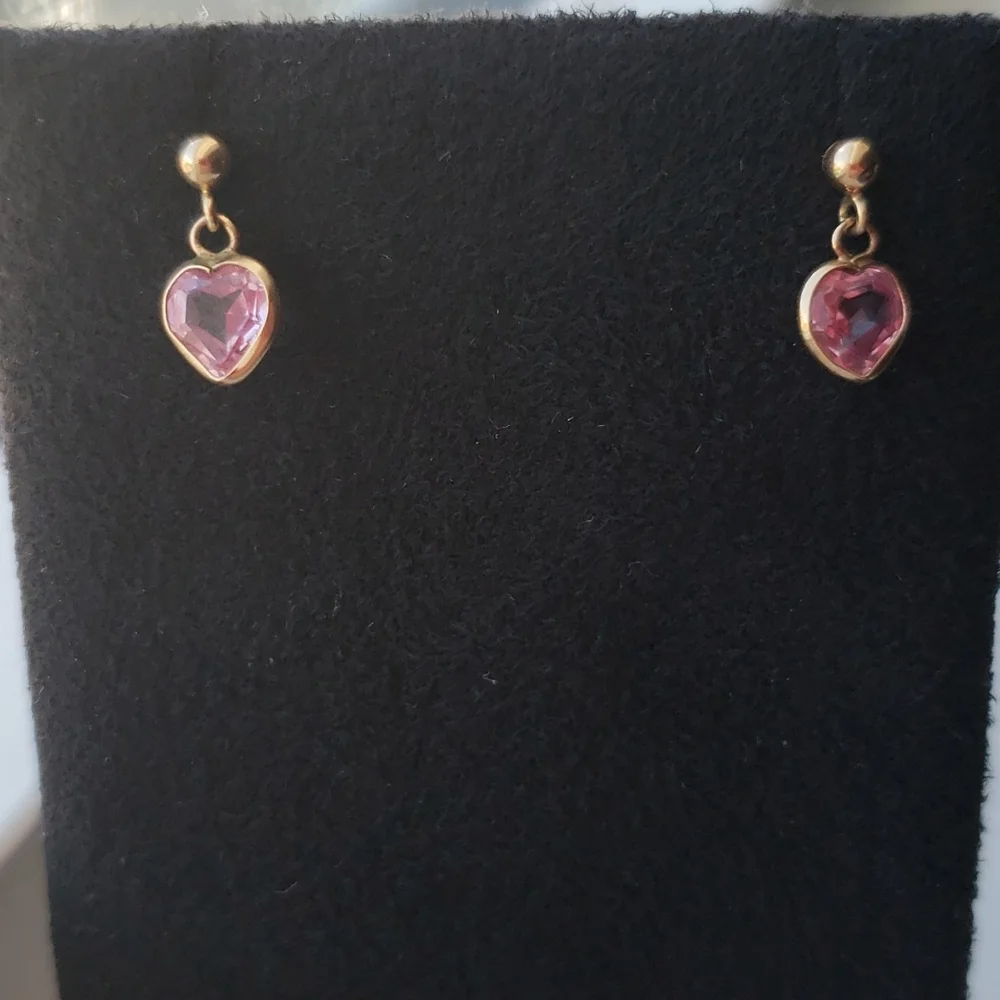 Pink Heart Earrings